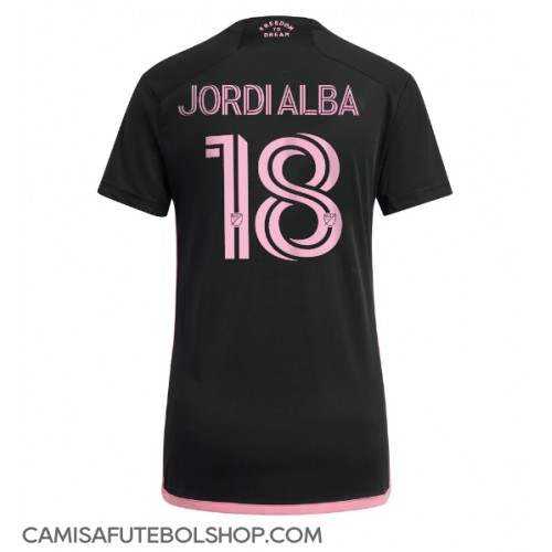 Camisa de time de futebol Inter Miami Jordi Alba #18 Replicas 2º Equipamento Feminina 2024-25 Manga Curta